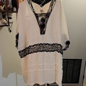 House Of Harlow Lace Tunic Top, Sz 3x